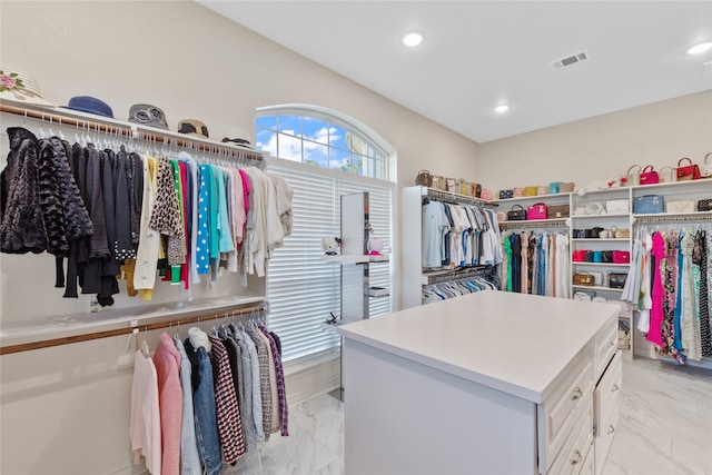 view of walk in closet