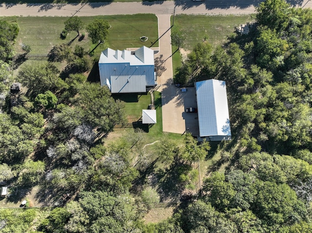 aerial view with a rural view