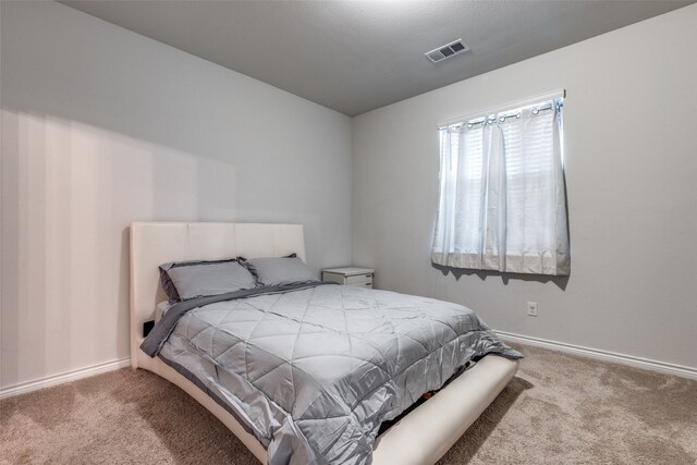 bedroom featuring carpet