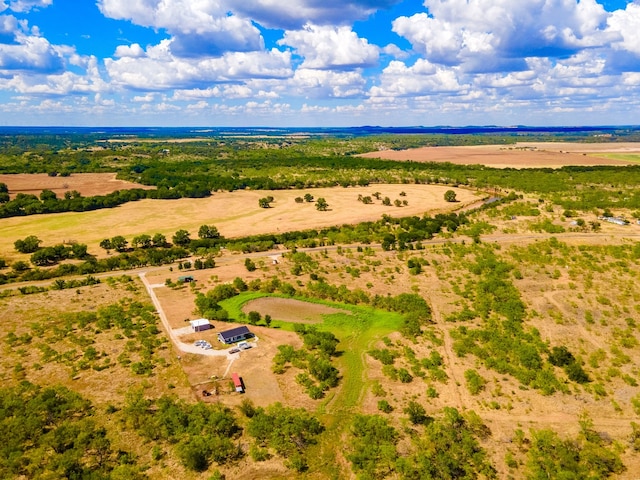 aerial view featuring a rural view