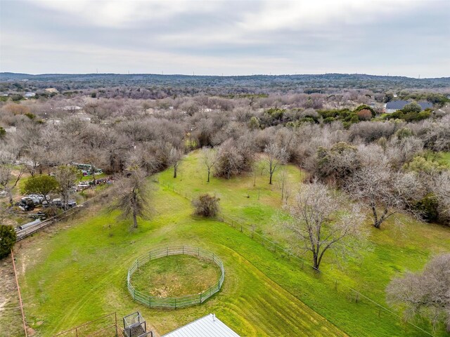 drone / aerial view featuring a rural view