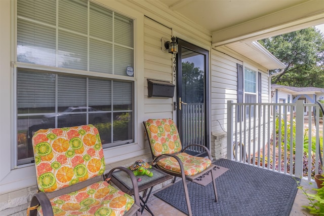 exterior space with a porch