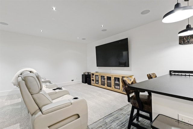 6770 Fm 1372nd Rd, North Zulch, TX 77872 - living area featuring visible vents, light colored carpet, and recessed lighting