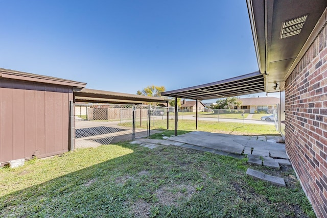 view of yard with a patio