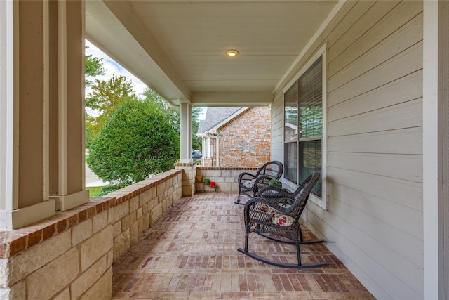 view of patio / terrace featuring covered porch