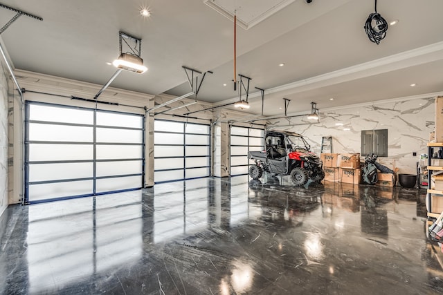 garage featuring a garage door opener