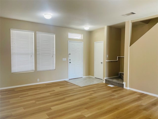 foyer featuring light hardwood / wood-style floors