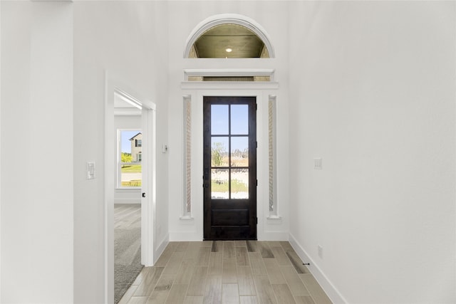 entryway featuring light hardwood / wood-style floors