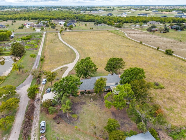 drone / aerial view featuring a rural view