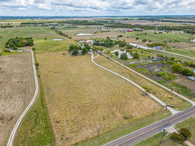 drone / aerial view with a rural view