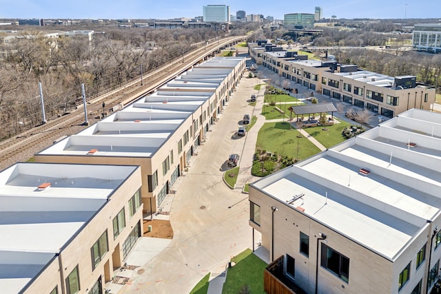 aerial view with a view of city