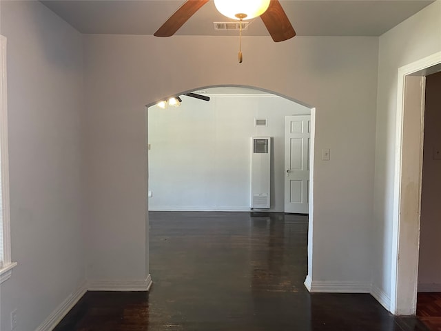 hall featuring dark hardwood / wood-style floors