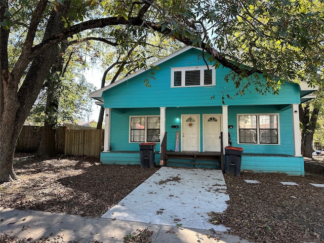 bungalow-style home with covered porch