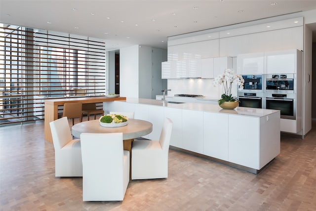 dining room featuring sink