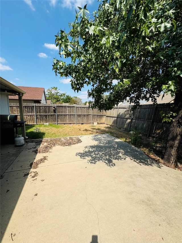 view of yard with a patio area