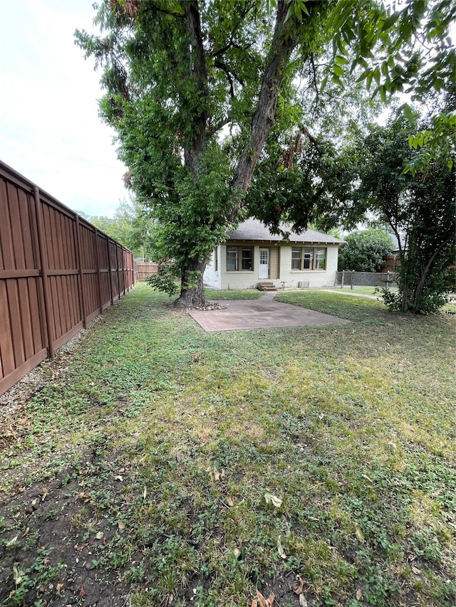 view of yard featuring a patio area