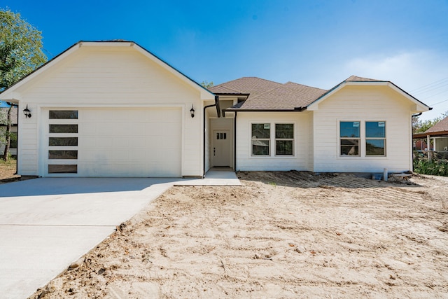 view of single story home