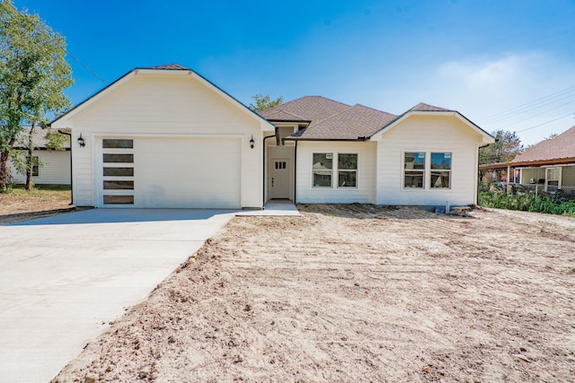 view of single story home