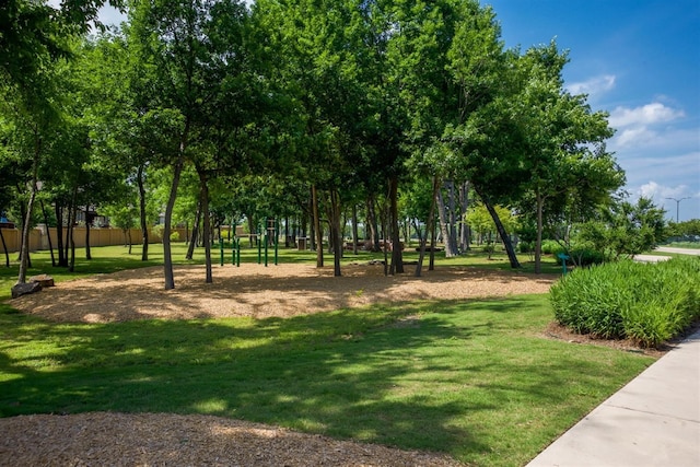 surrounding community featuring a lawn