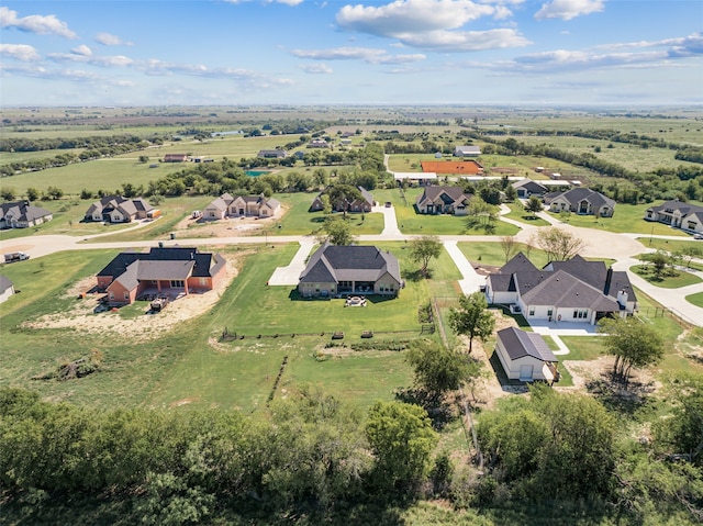 aerial view with a residential view