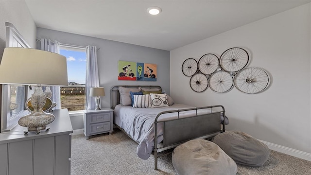 view of carpeted bedroom