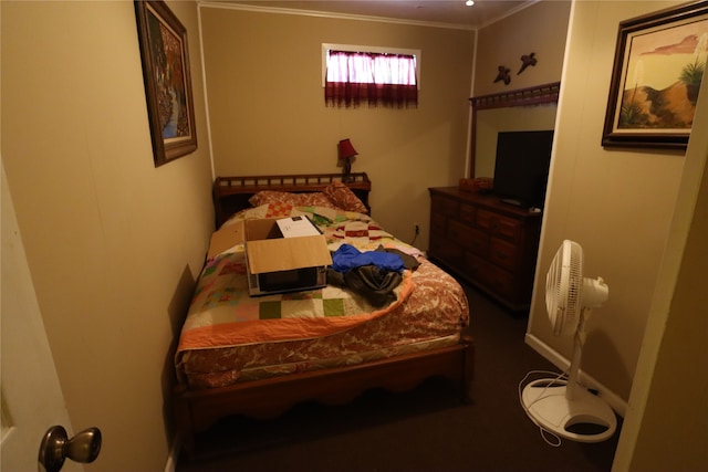 bedroom featuring ornamental molding