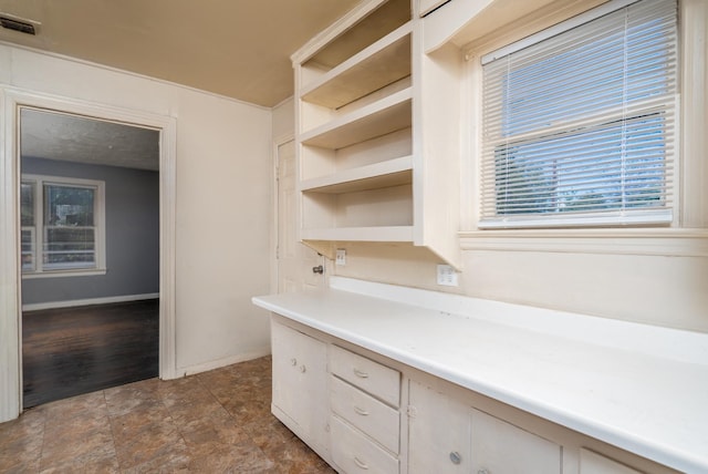 interior space with hardwood / wood-style floors