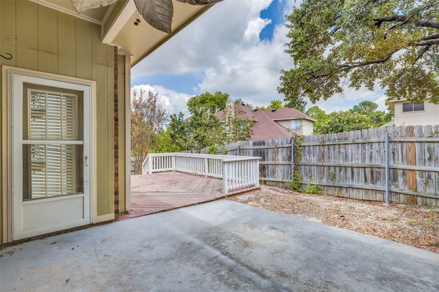 view of patio / terrace with a deck