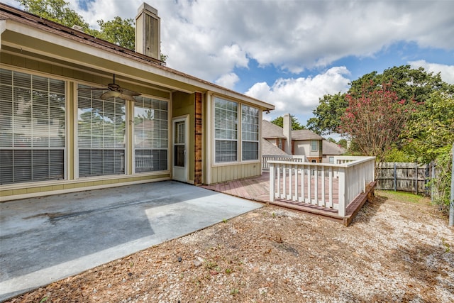 exterior space with a wooden deck