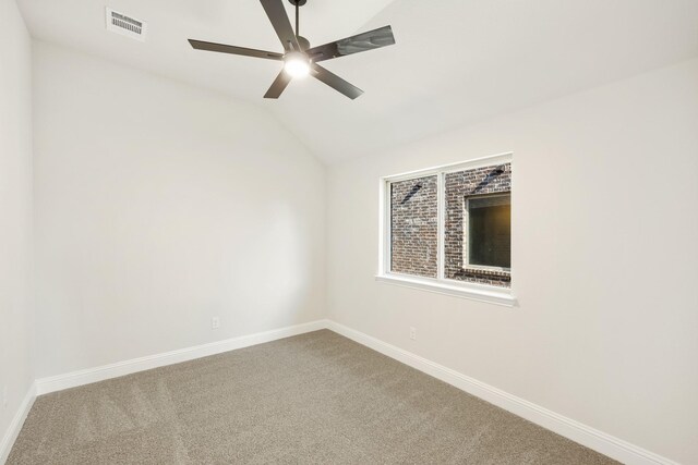 bedroom with ceiling fan and light carpet