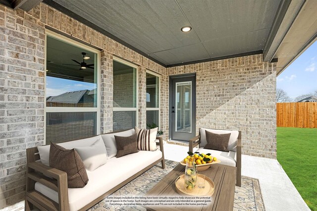 living room with vaulted ceiling and carpet floors