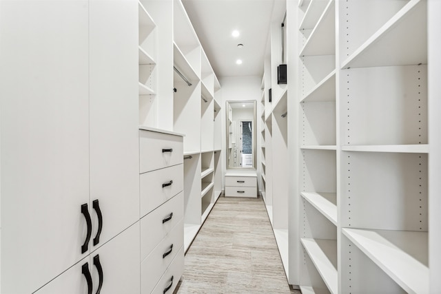 view of walk in closet