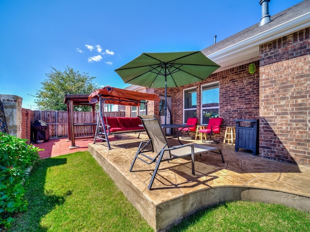 view of patio / terrace with a pergola