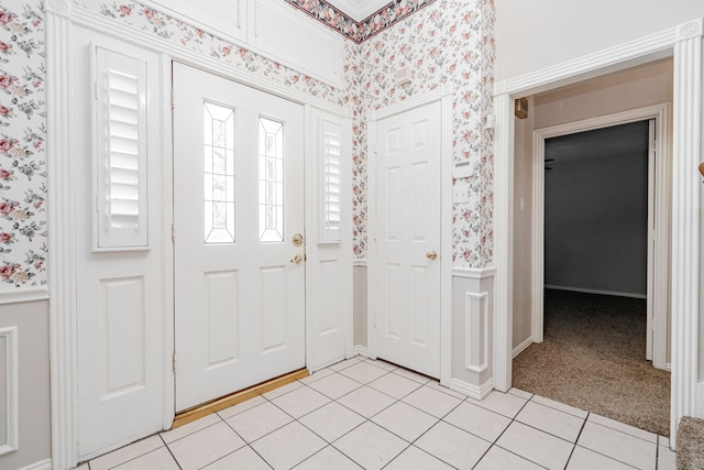 view of carpeted entryway