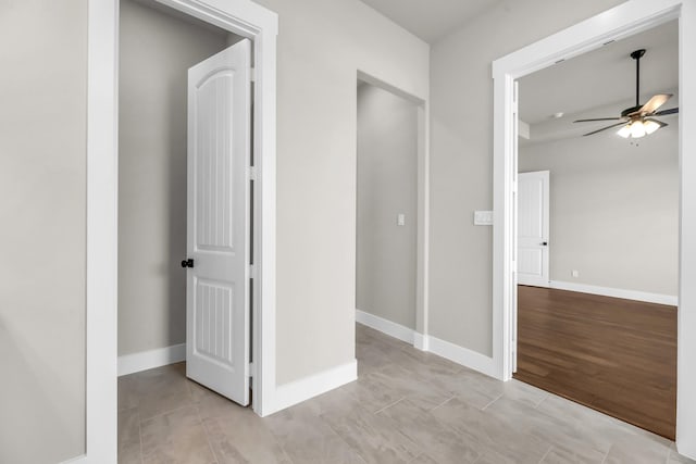 hallway featuring light hardwood / wood-style floors