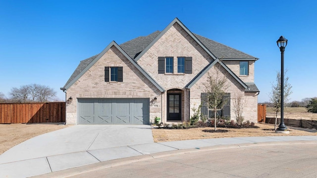 view of front facade featuring a garage