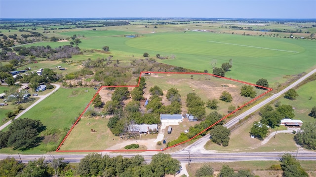 bird's eye view featuring a rural view