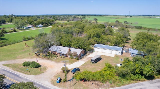 aerial view featuring a rural view