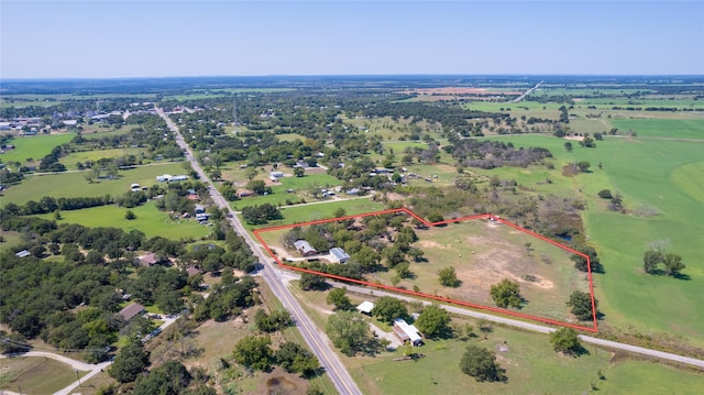 bird's eye view featuring a rural view