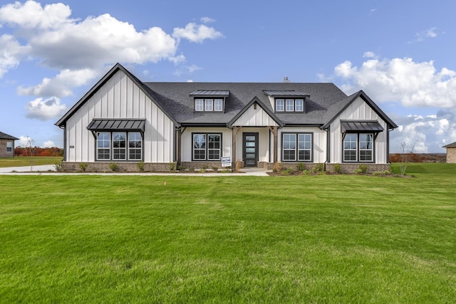 exterior space with a front yard