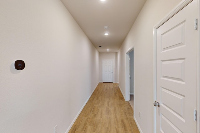 hall featuring light hardwood / wood-style floors