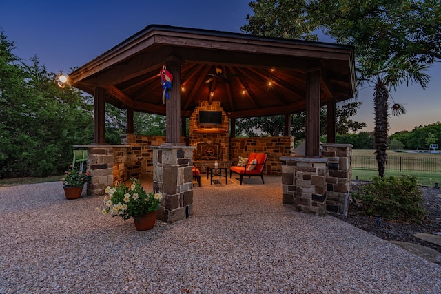 view of patio / terrace with a gazebo