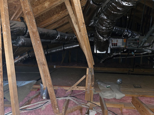 view of attic