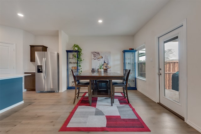 dining room featuring light hardwood / wood-style flooring