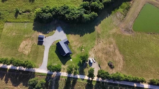 aerial view featuring a rural view