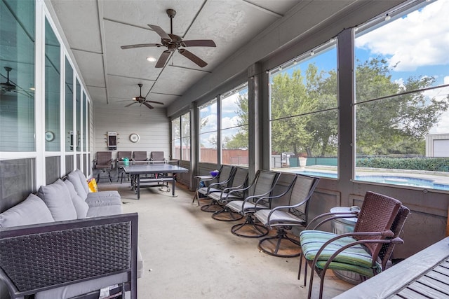 view of sunroom / solarium