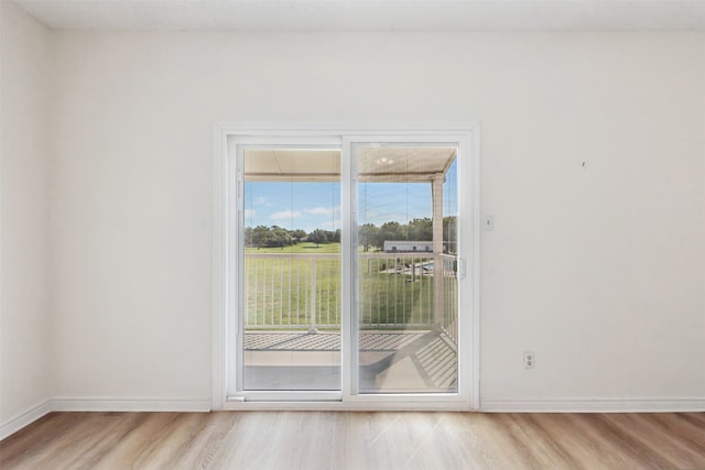 interior space featuring light wood-type flooring