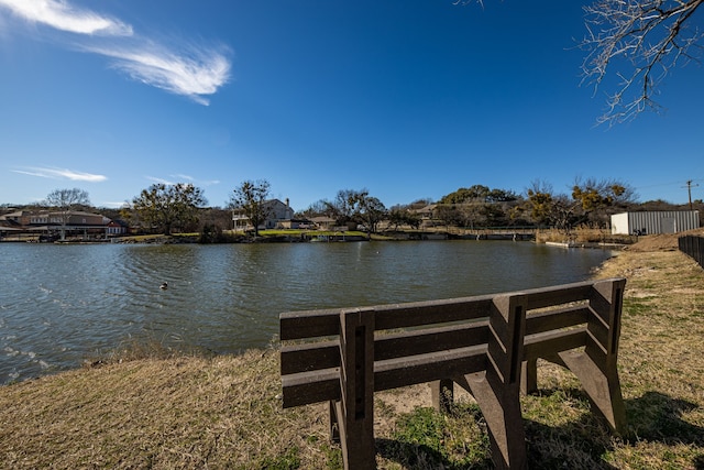 view of water feature