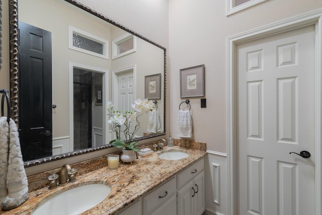 bathroom with vanity