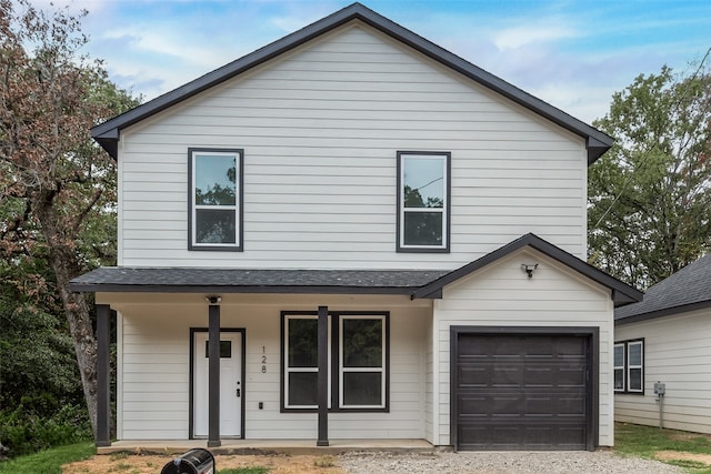 view of front of house featuring a garage